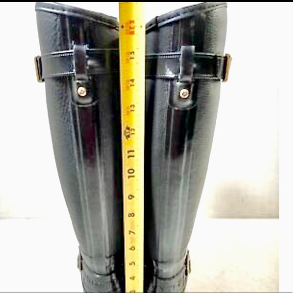 Hunter Leather Limited Clarence Regent Rainboot Boots Black 8 - Picture 4 of 9